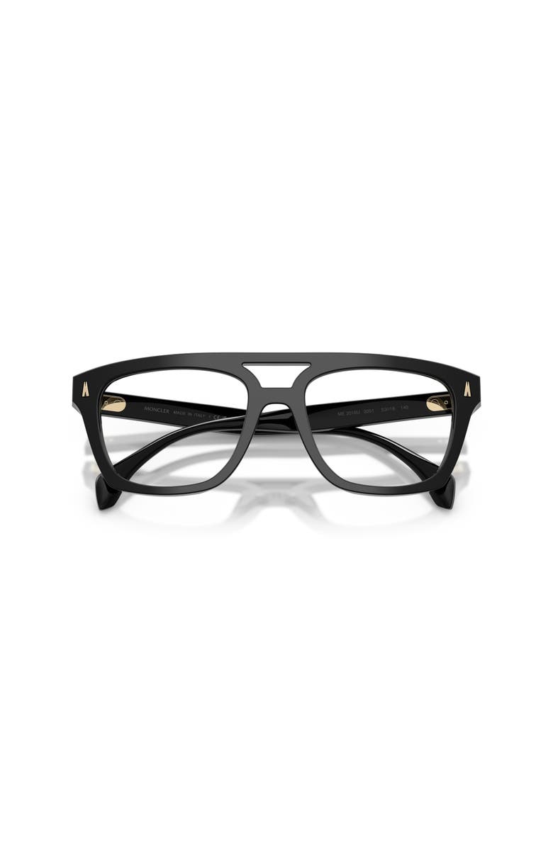 Moncler 53mm Rectangle optical glasses, Alternate, color, Black