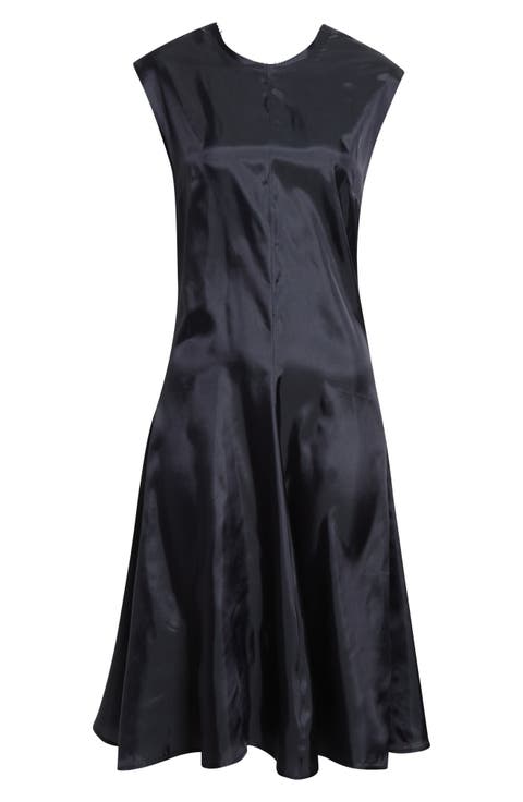 Ziggy Raw Edge Satin A-Line Dress