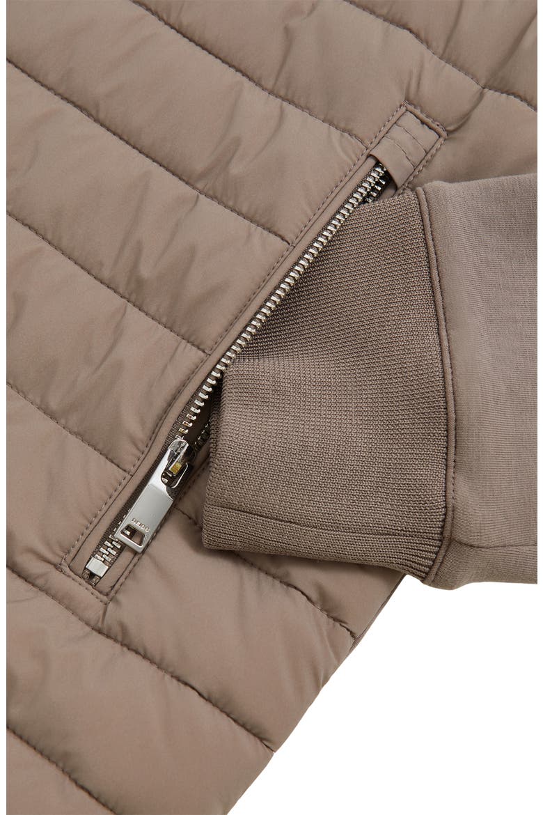 Freddie Mixed Media Jacket, Alternate, color, TAUPE BROWN