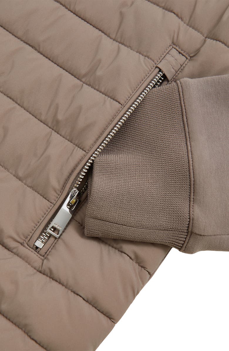 Reiss Freddie Mixed Media Jacket, Alternate, color, Taupe Brown