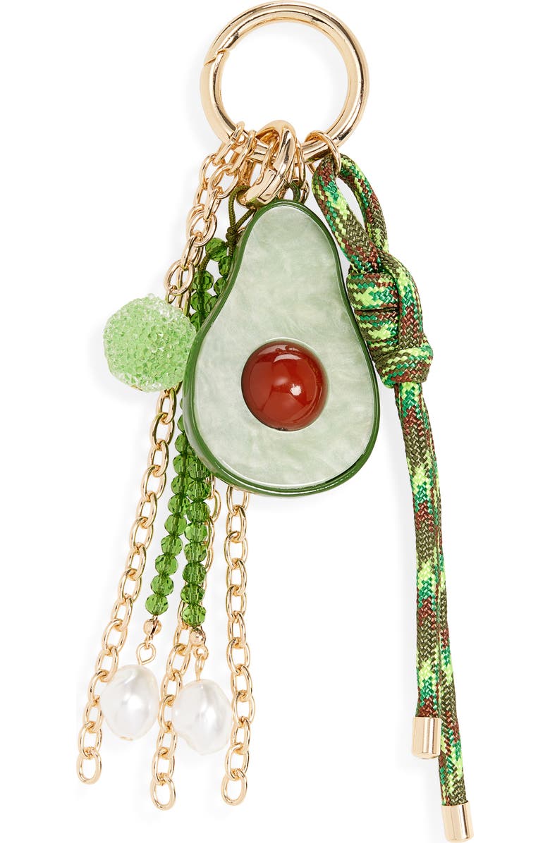 Chelsea28 Avocado Cluster Bag Charm, Main, color, Green Multi- Gold