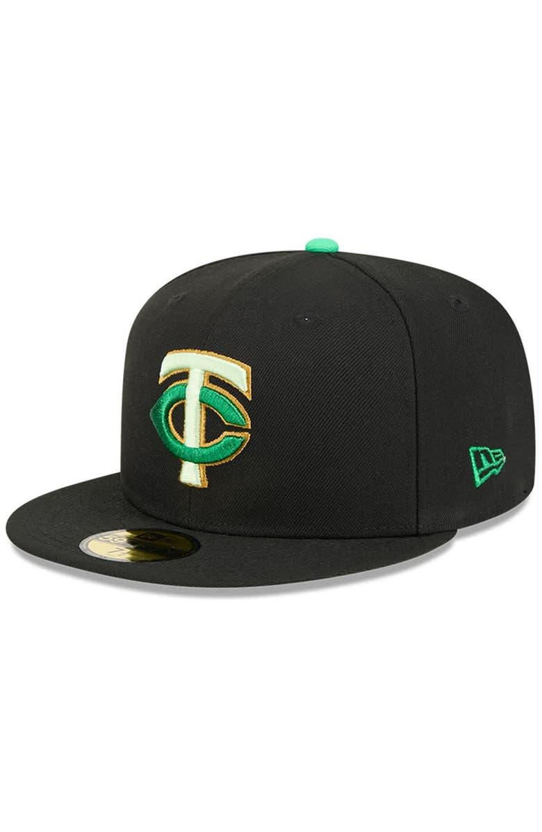 New Era Men's New Era  Black Minnesota Twins 2026 St. Patrick's Day 59FIFTY Fitted Hat, Alternate, color, Black