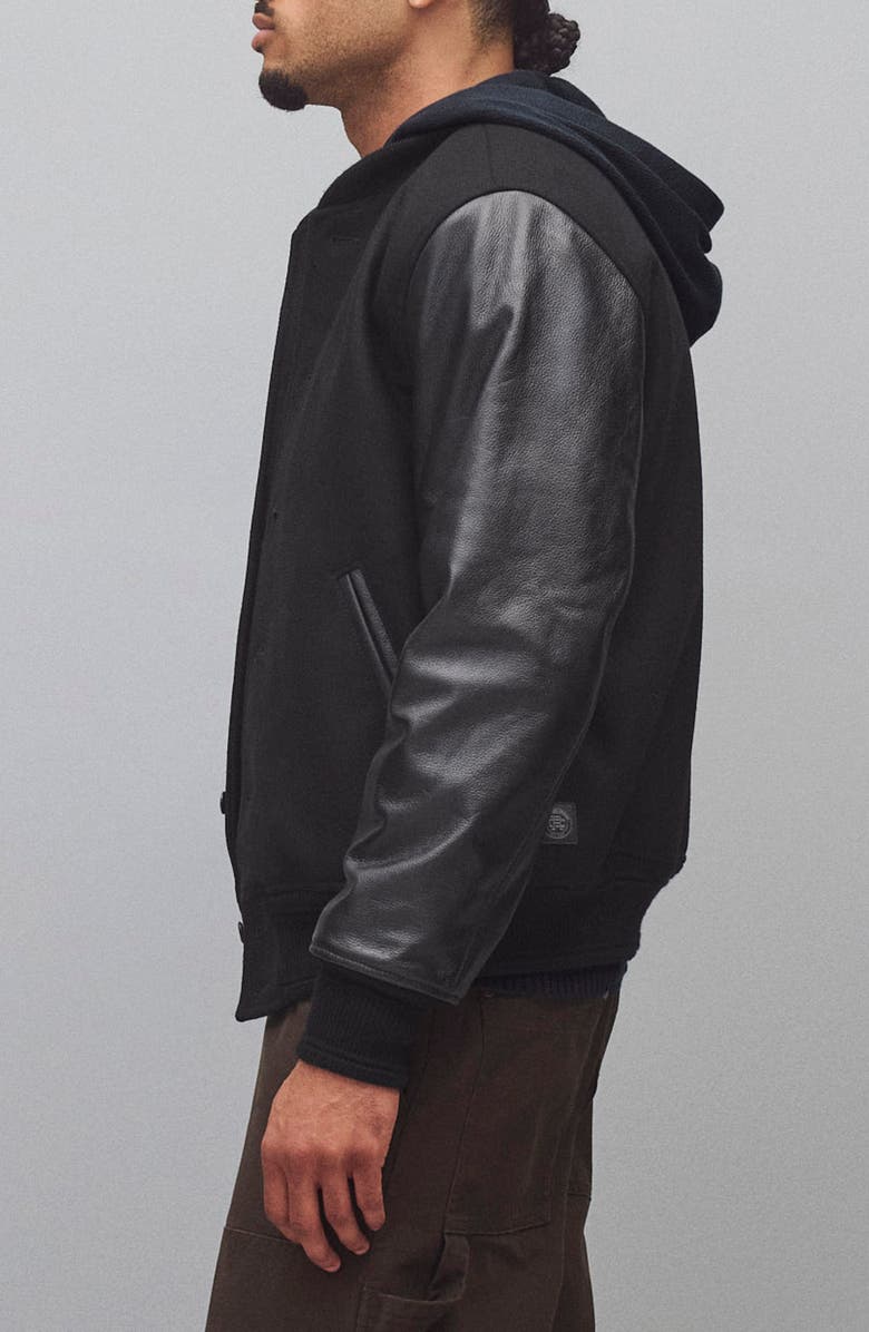 Reigning Champ Wool & Cashmere Award Jacket, Alternate, color, Black