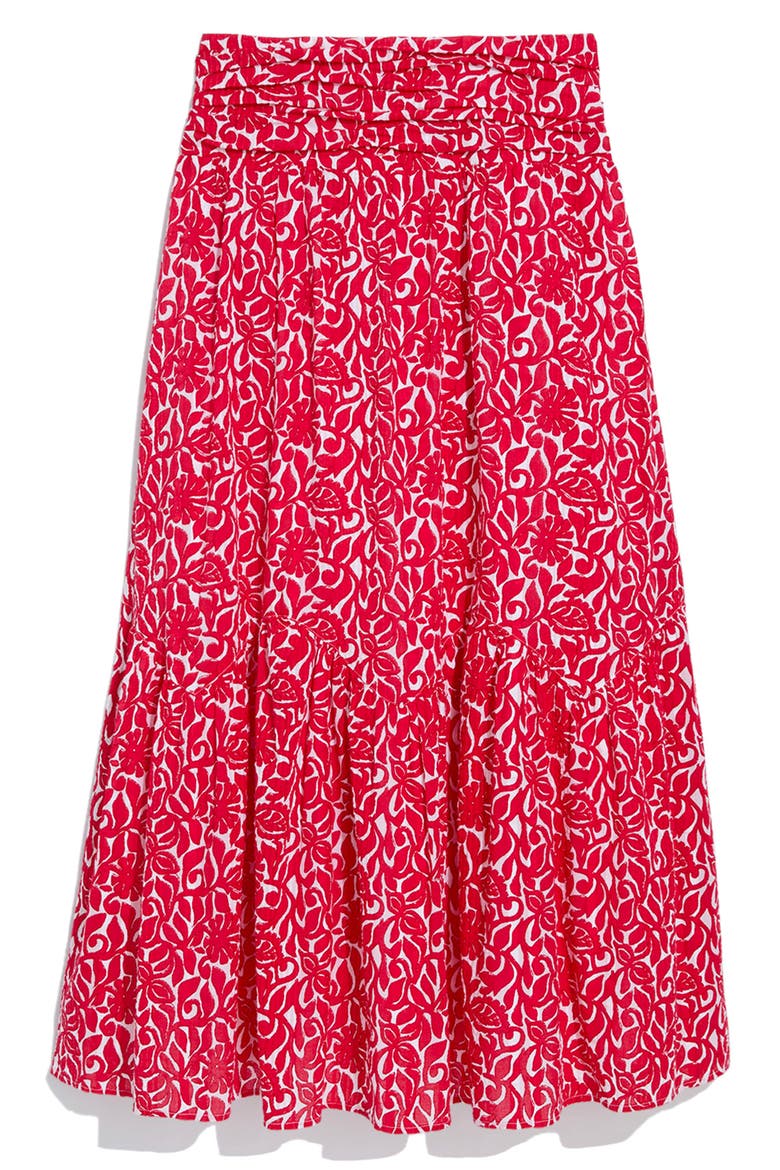 Katama Print Maxi Skirt, Alternate, color, LIGHTHOUSE RED LEILA