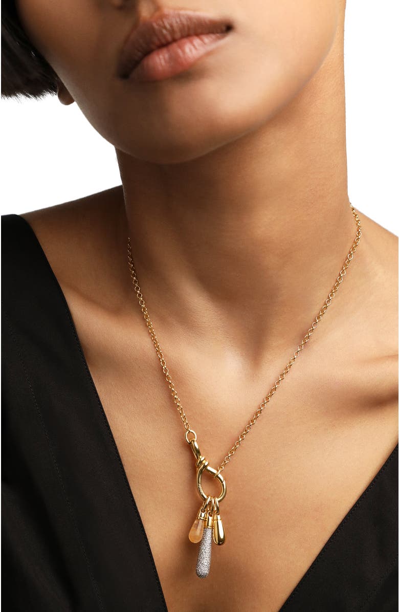 PDPAOLA Pavé Large Drop Pendant, Alternate, color, Silver