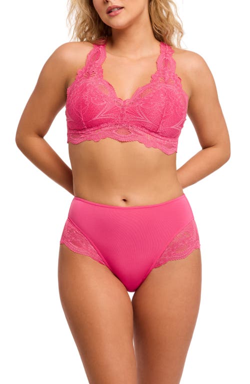 Fleur't Belle Époque Lace T-back Bralette In Azalea