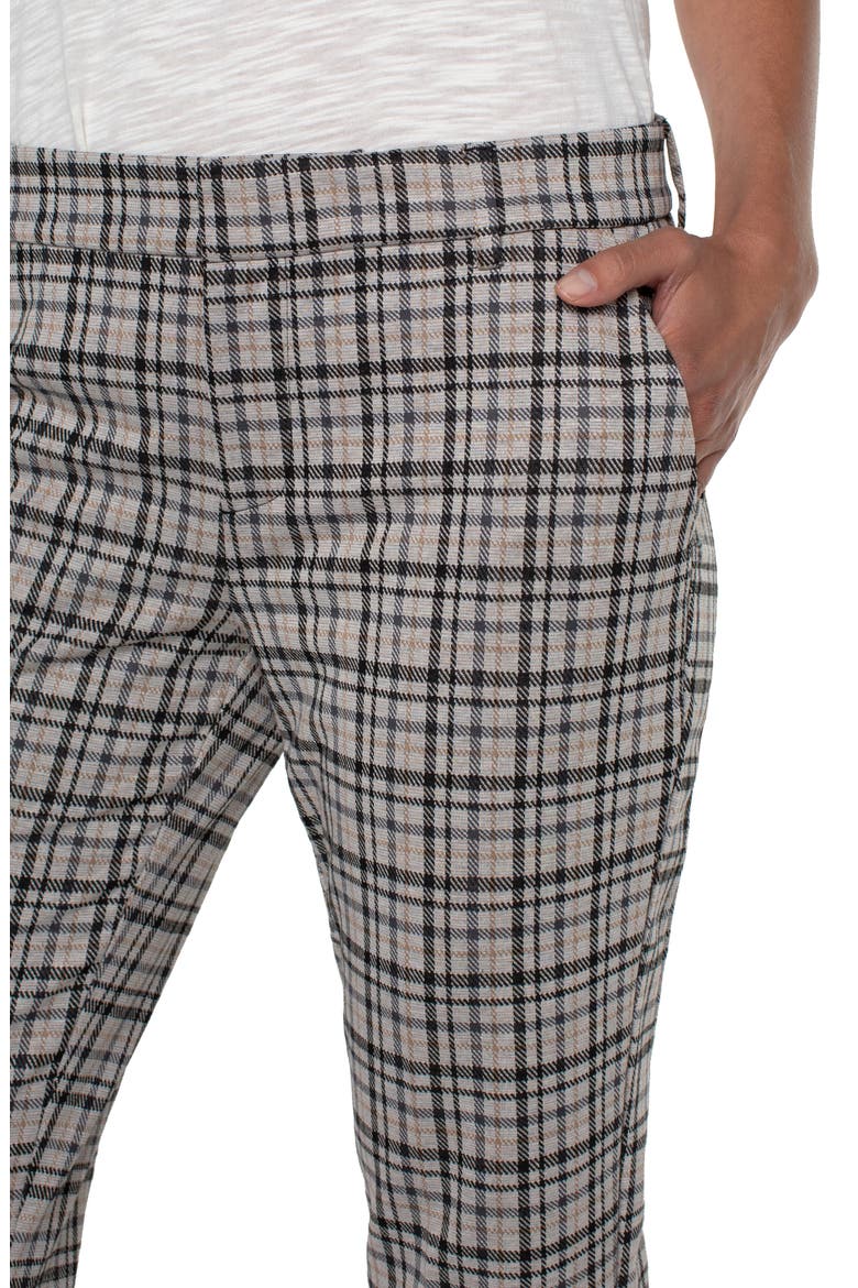 Kelsey Plaid Crop Trousers, Alternate, color, CASHEW W/ BLACK TART