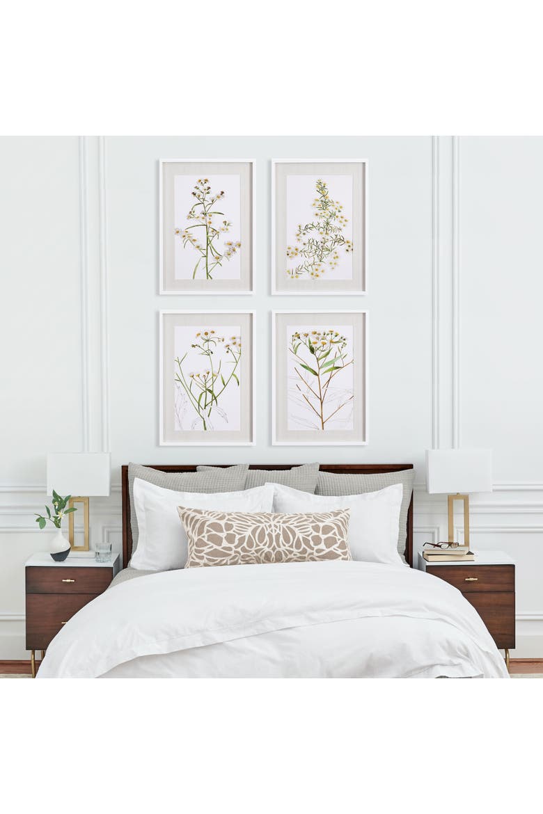 Daisy Prints Set of 4, Alternate, color, Yellow
