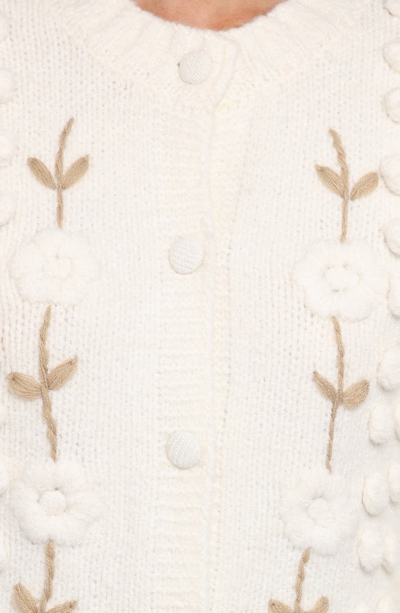 Petal & Pup Cleo Floral Cardigan, Alternate, color, Cream