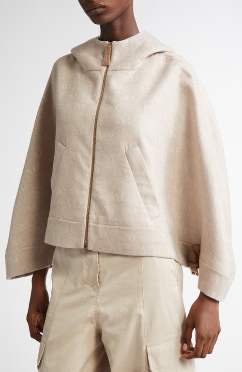 Max Mara Serio Wool, Silk & Cashmere Crop Cape In Albino