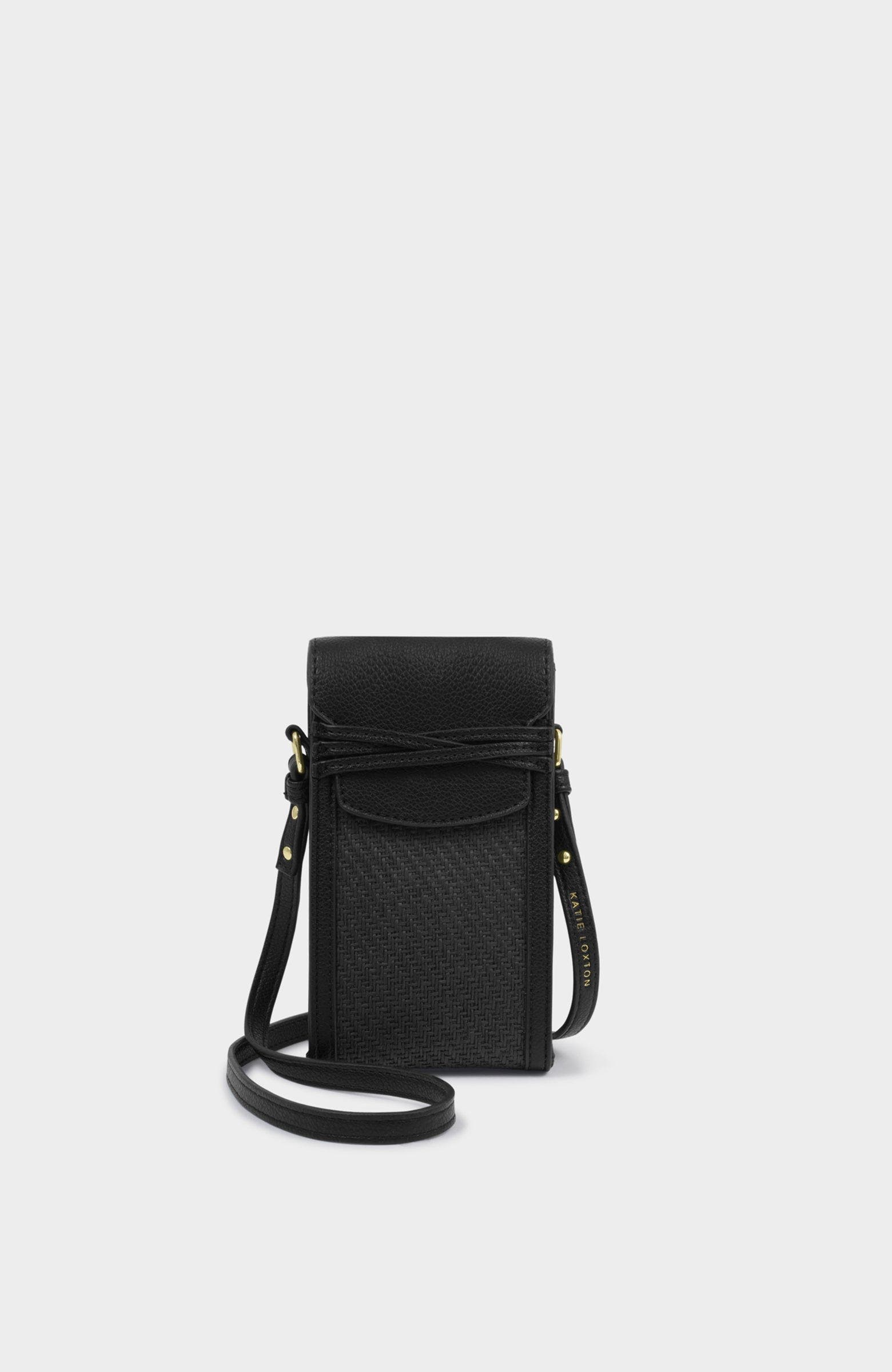 Katie Loxton Porto Raffia Cell Bag, Main, color, Black