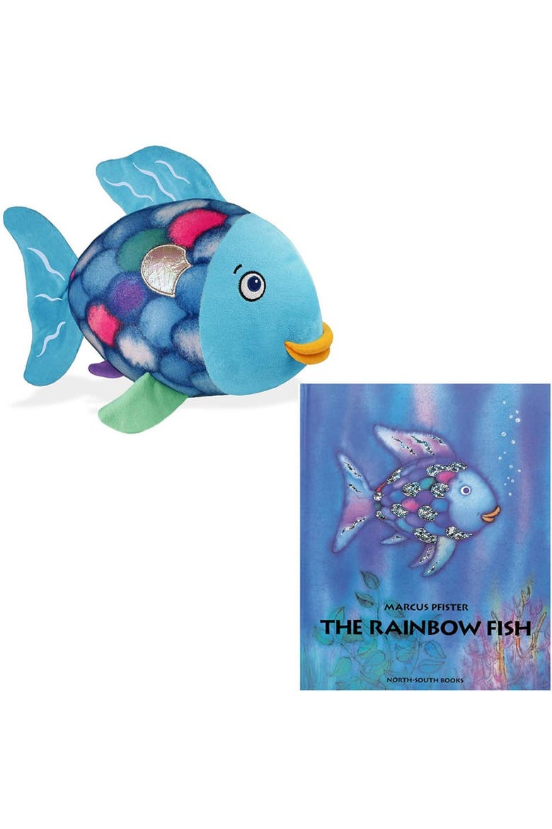 The Rainbow Fish Plush and Book, Main, color, Blue