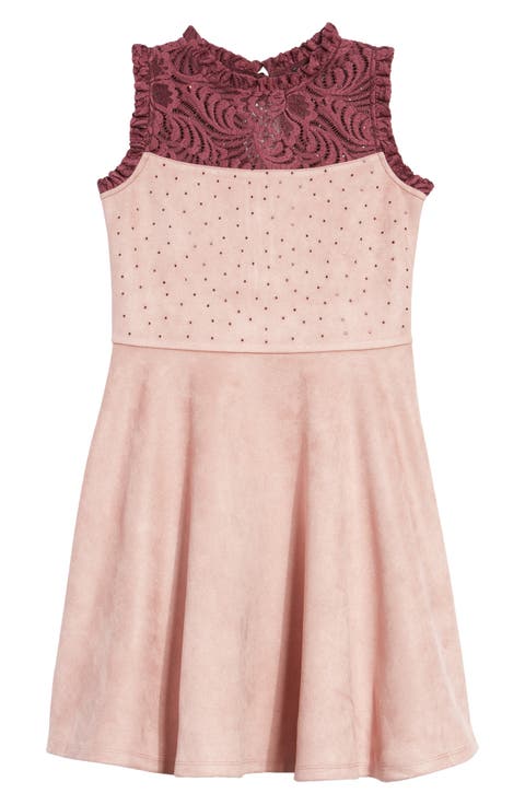 Kids' Sleeveless Lace Skater Dress (Big Kid)