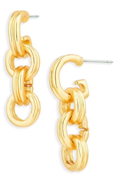 Rounded Chain Drop Earrings