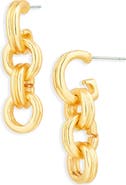 Karine Sultan Rounded Chain Drop Earrings
