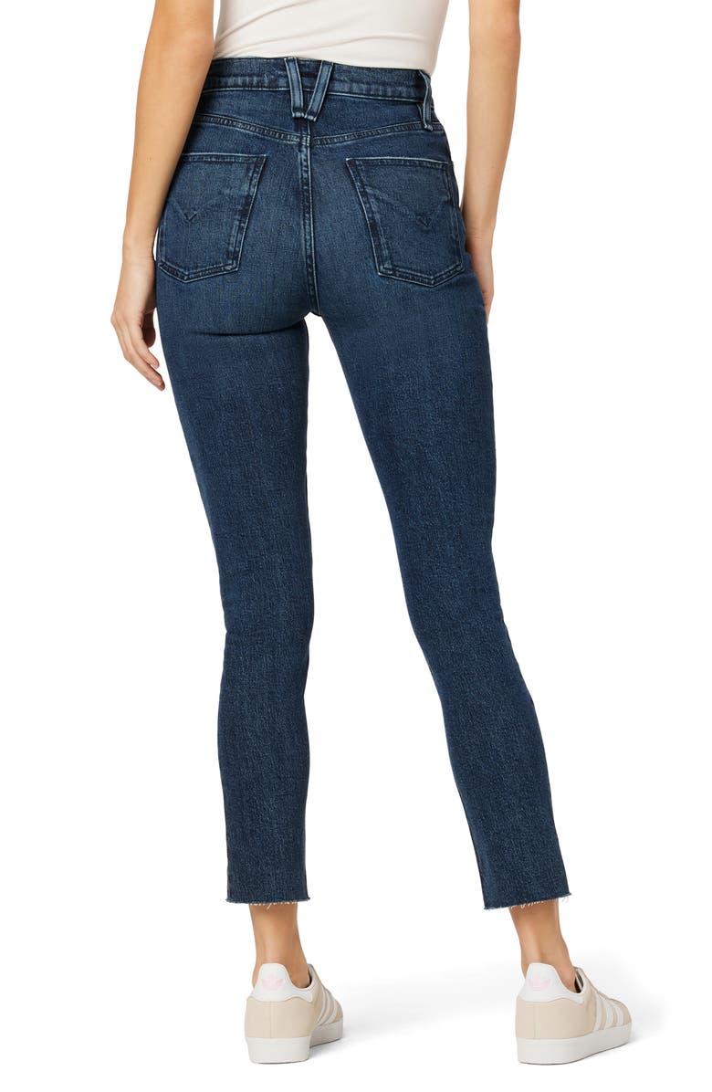 Hudson Jeans Harlow Ultrahigh Waist Raw Hem Ankle Cigarette Jeans, Alternate, color, Lakeside