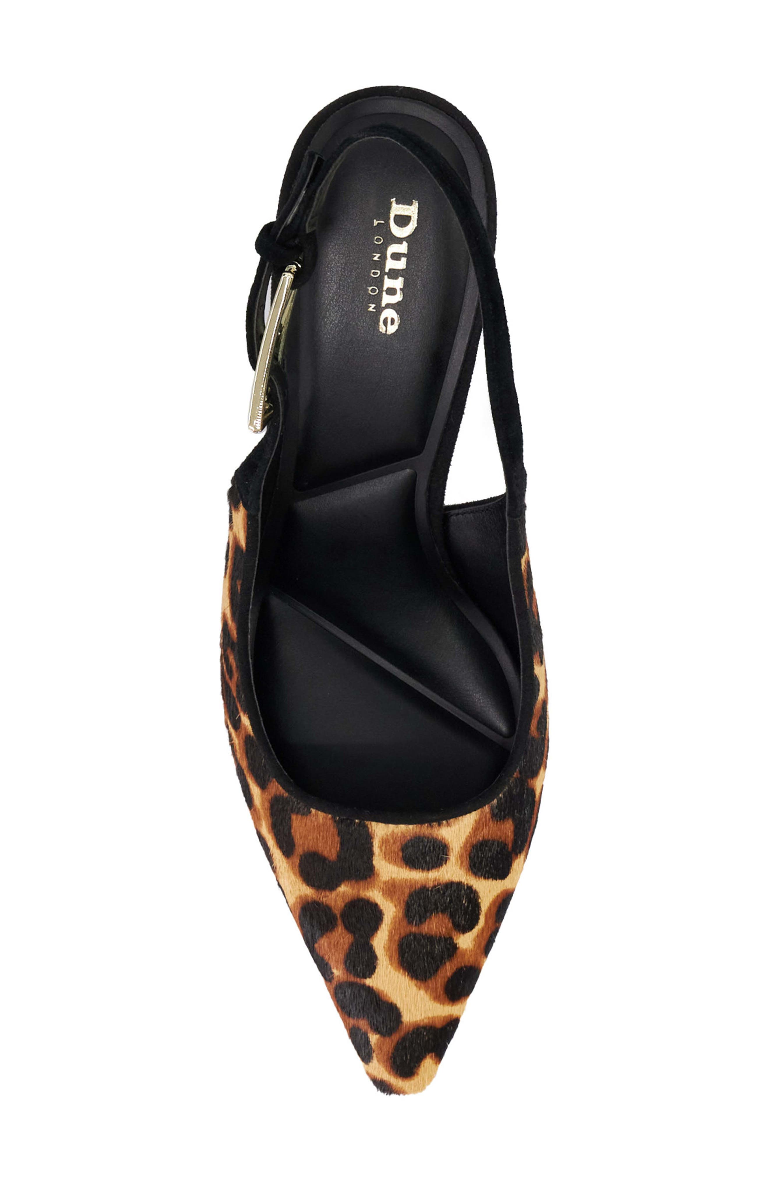 Dune London Closed Genuine Calf Hair Slingback Pointed Toe Pump, Alternate, color, 