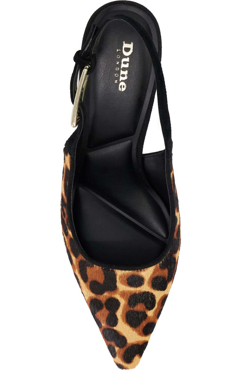 Dune London Closed Genuine Calf Hair Slingback Pointed Toe Pump, Alternate, color,