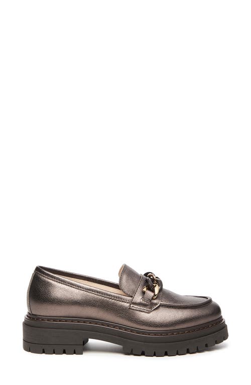 Nerogiardini Metallic Leather Chain Lug-sole Loafers In Open Brown