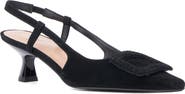 Aquatalia Arabella Kitten Heel Weatherproof Slingback Pump