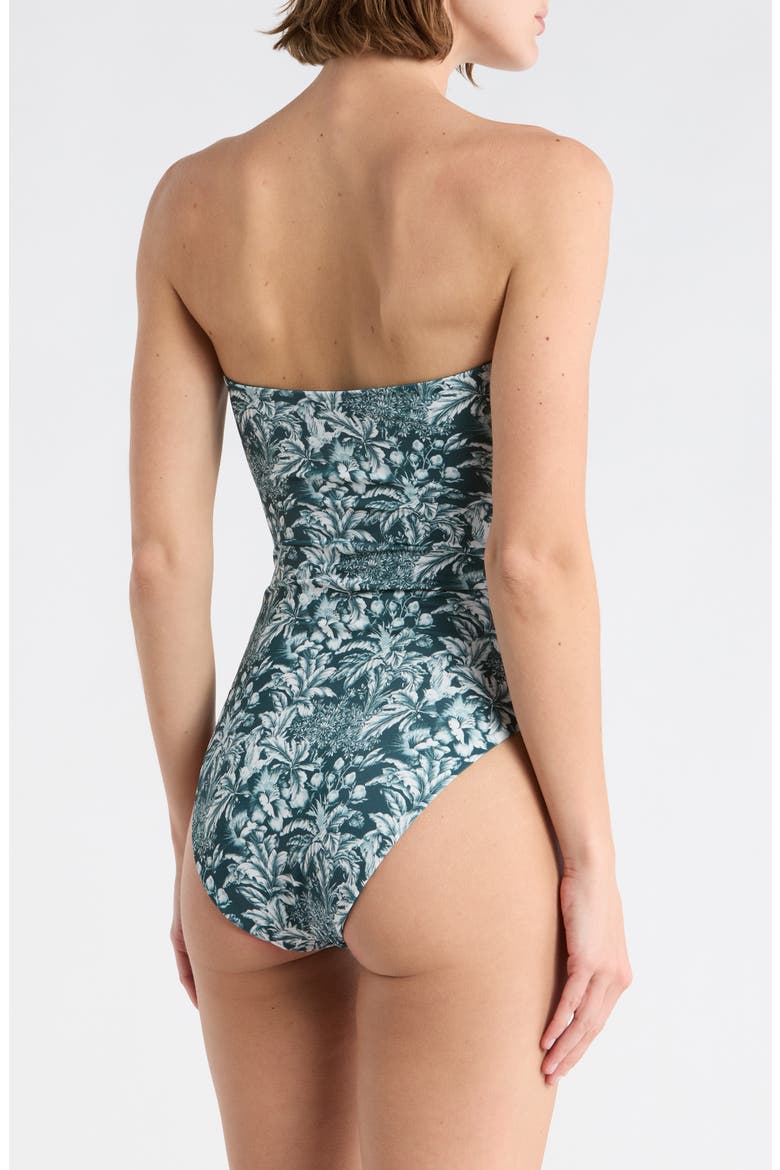 Bardot Strapless One-Piece Swimsuit, Alternate, color, SEA MOSS