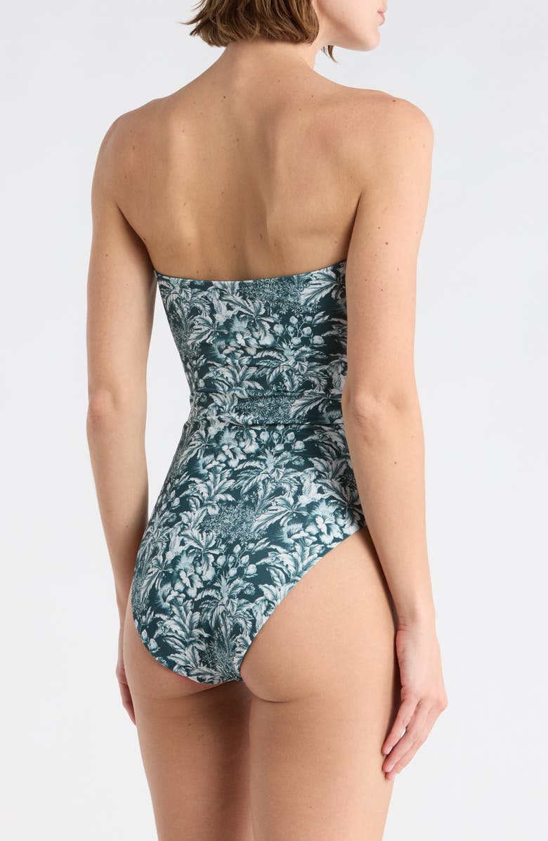 Onia Bardot Strapless One-Piece Swimsuit, Alternate, color, Sea Moss