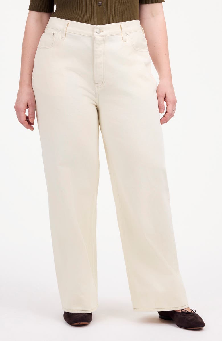 Madewell Low Slung Baggy Jeans, Alternate, color, Vintage Ivory