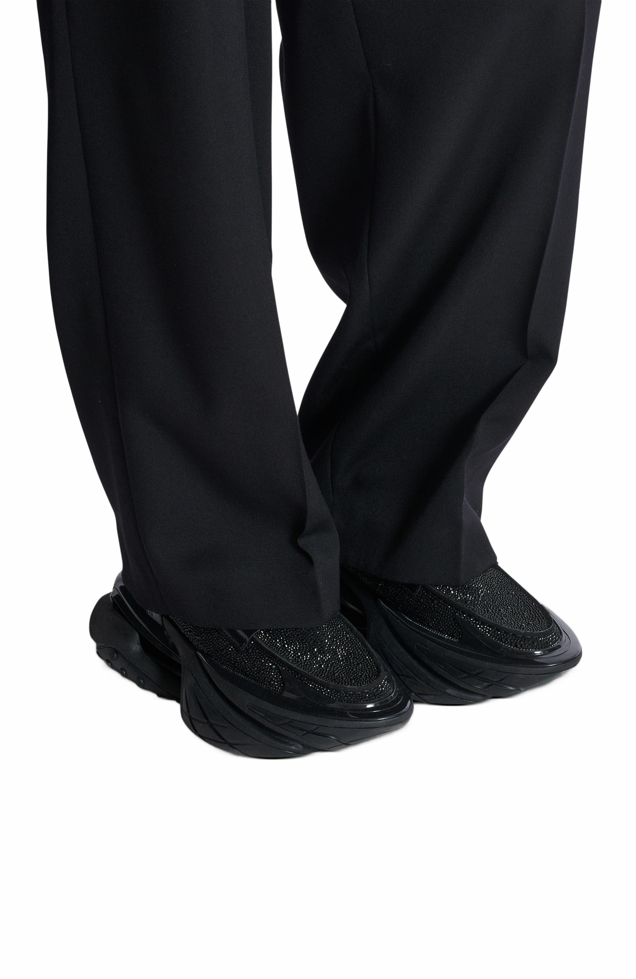 Balmain Unicorn Loafers In Rhinestone Calfskin, Alternate, color, 