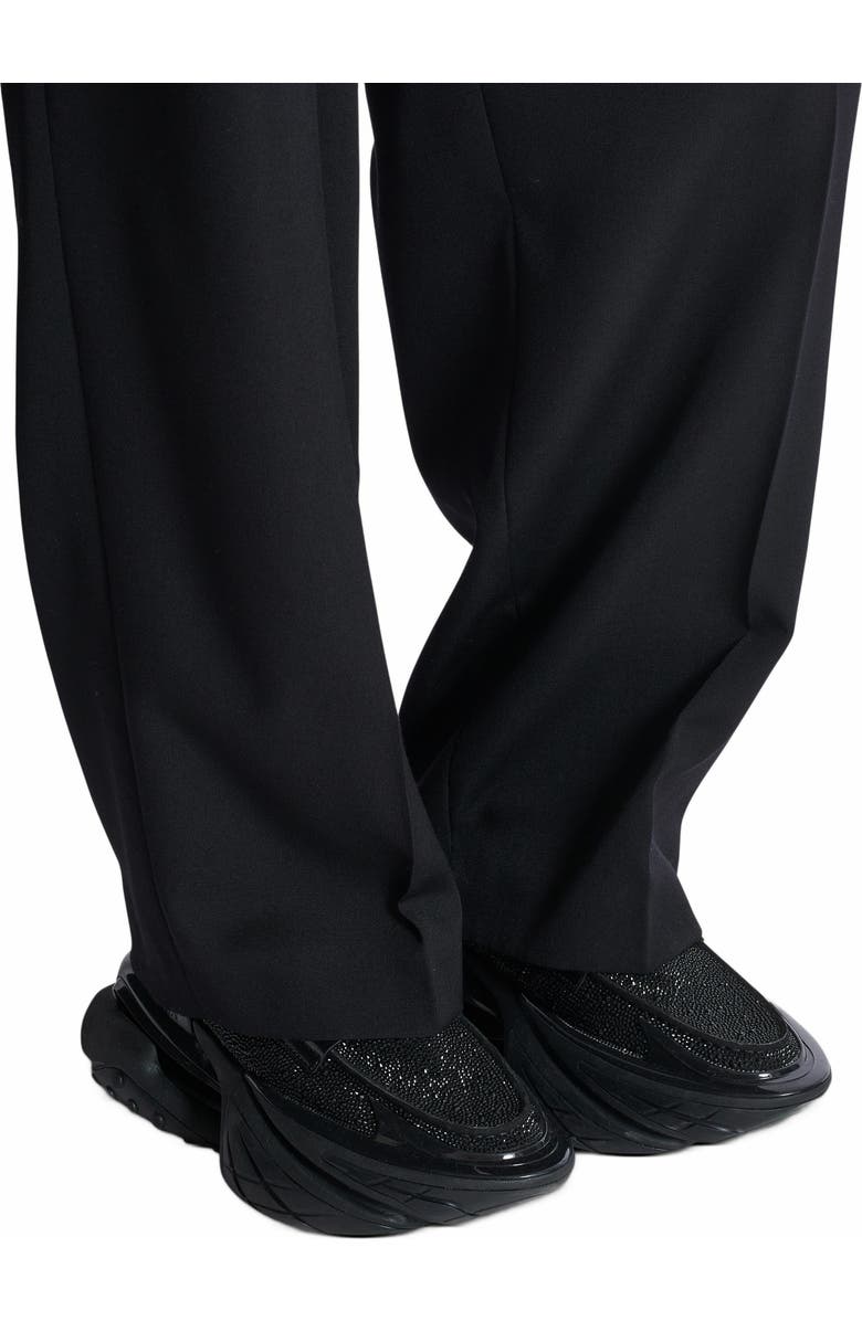 Balmain Unicorn Loafers In Rhinestone Calfskin, Alternate, color,