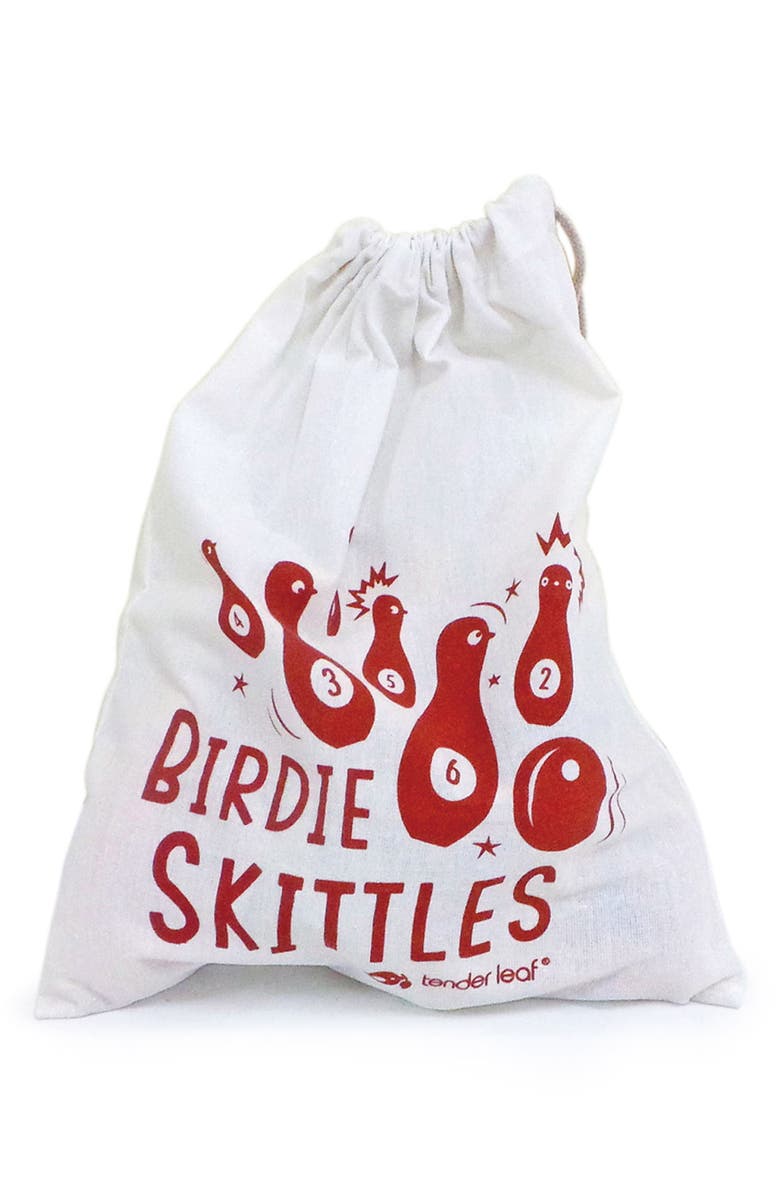 Tender Leaf Toys Birdie Skittles Wooden Bowling Game, Alternate, color, Multi