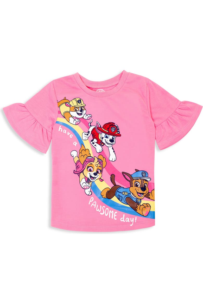 2-Piece T-Shirt and Leggings Set, Alternate, color, Light Pink Light Blue