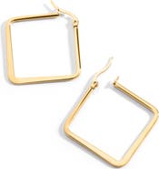 Mint & Lily Geometric Girl Boss Hoop Earrings