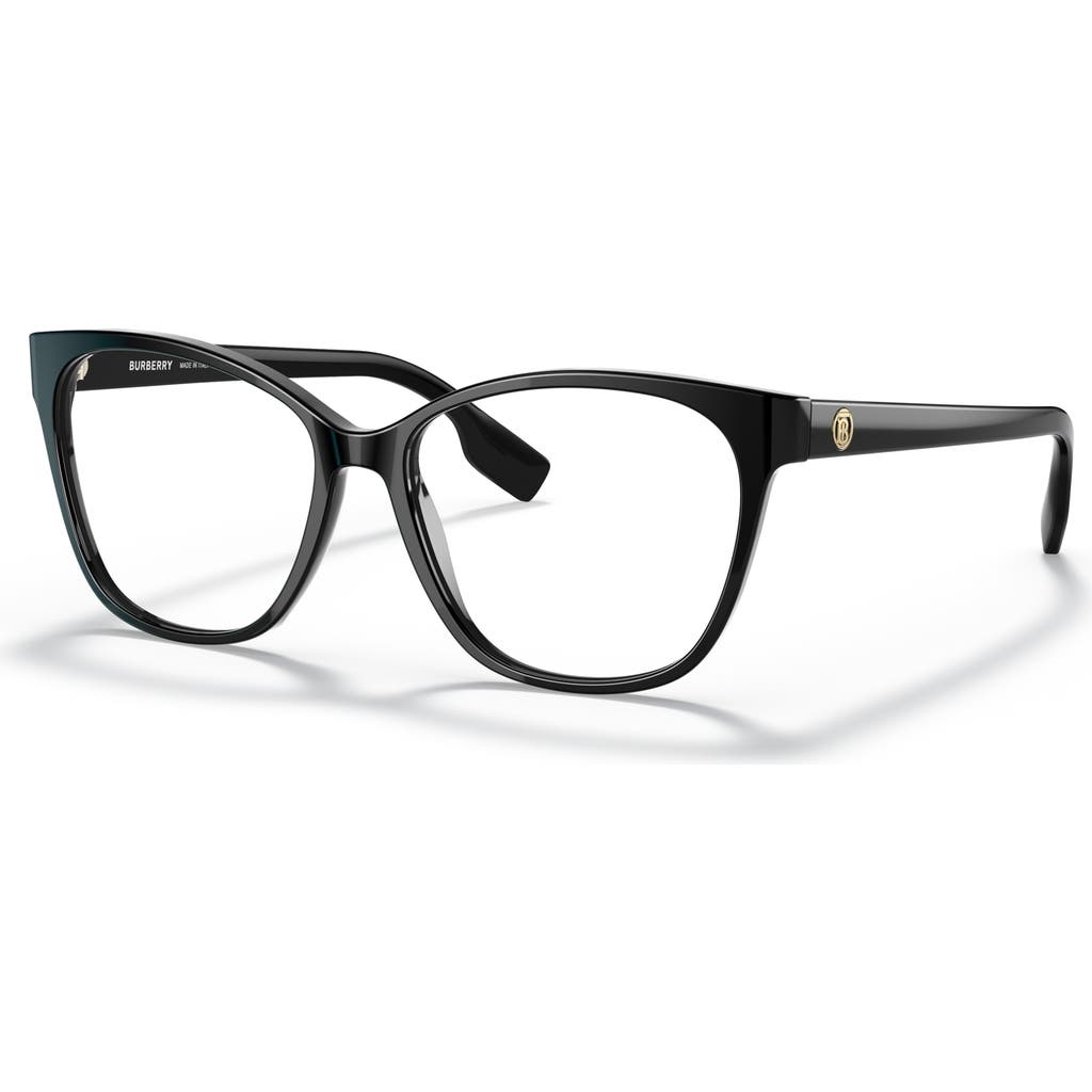Burberry 54mm Square Optical Glasses In Black