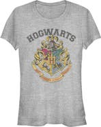 HARRY POTTER Junior's Harry Potter Vintage Hogwarts Crest Graphic T-Shirt