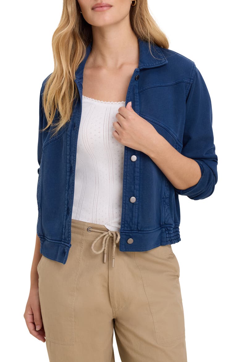 Terry Bubble Jacket, Main, color, MEDIUM WASH