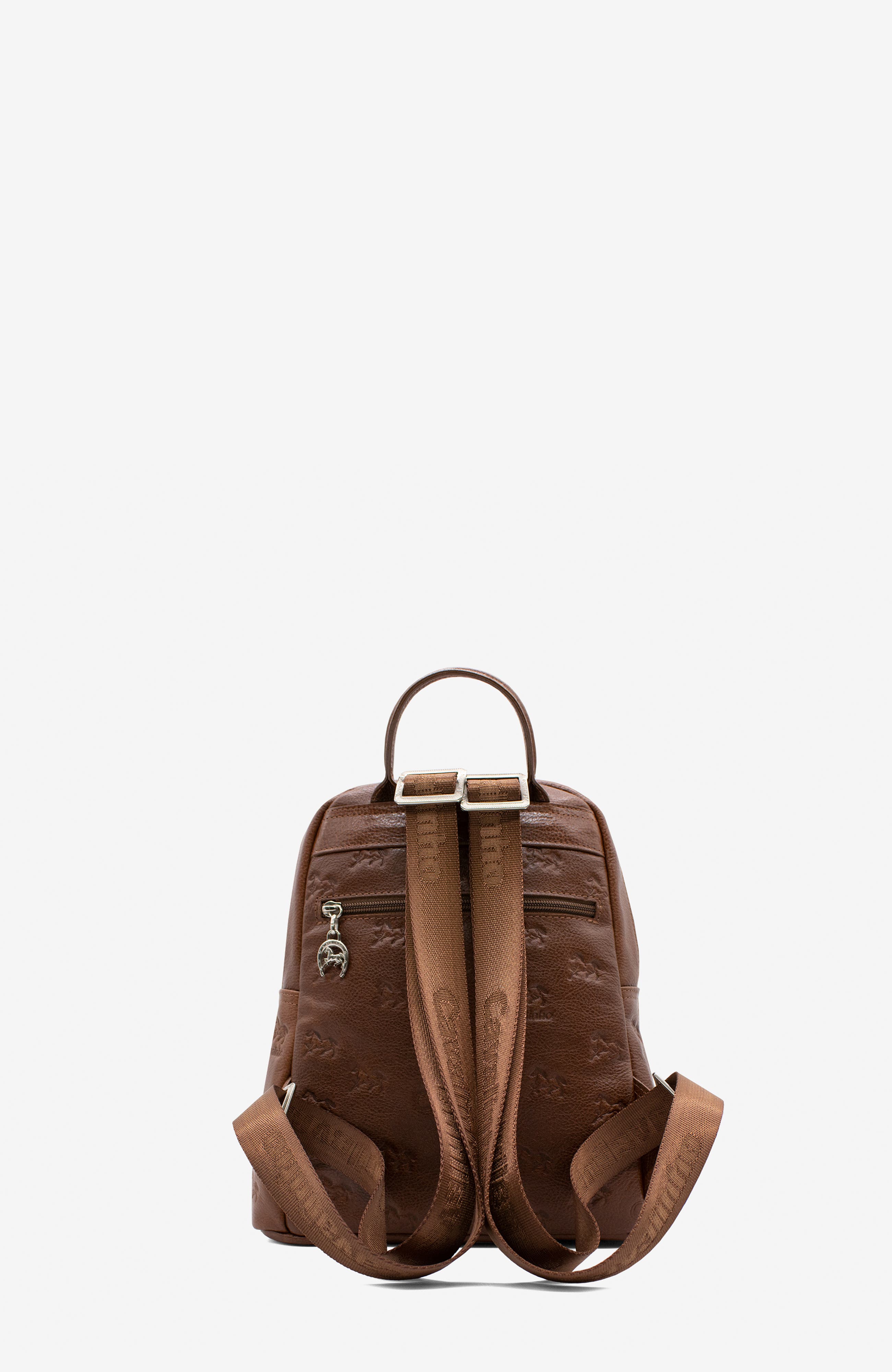 Cavalo Lusitano 412 Embossed Leather Backpack, Alternate, color, Camel Brown