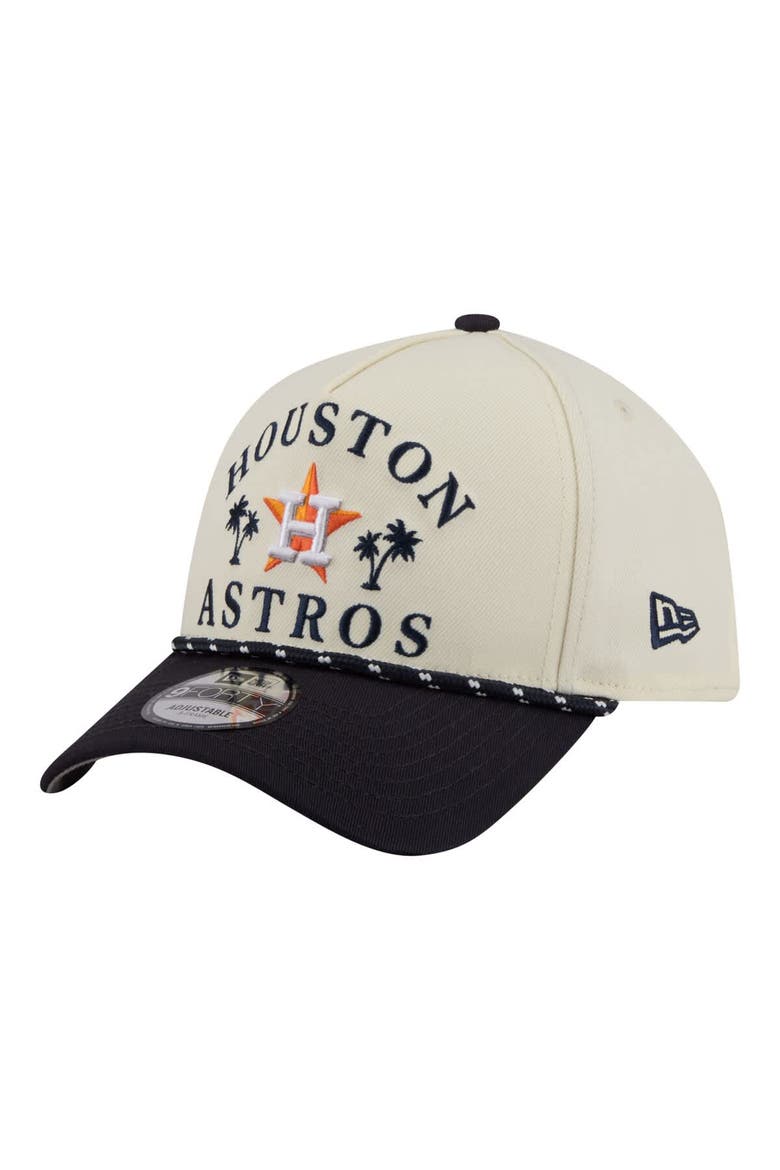 Men's New Era  Cream Houston Astros 2026 Spring Training Fan Pack Rope A-Frame 9FORTY Adjustable Hat, Alternate, color, Cream