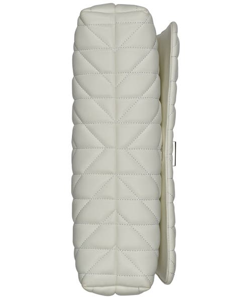 Shop Karl Lagerfeld Paris Lafayette Shoulder In Winter White/silver