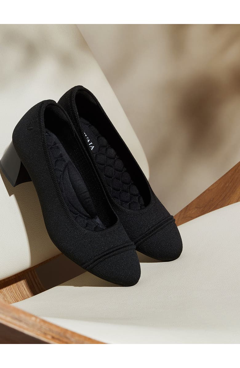 VIVAIA Almond-Toe Chunky Heels, Alternate, color, Black