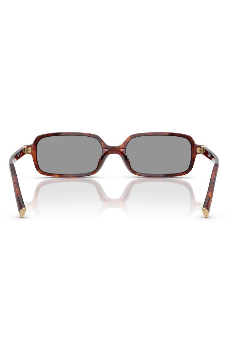 Miu Miu 52mm Rectangular Sunglasses, Alternate, color, Grey