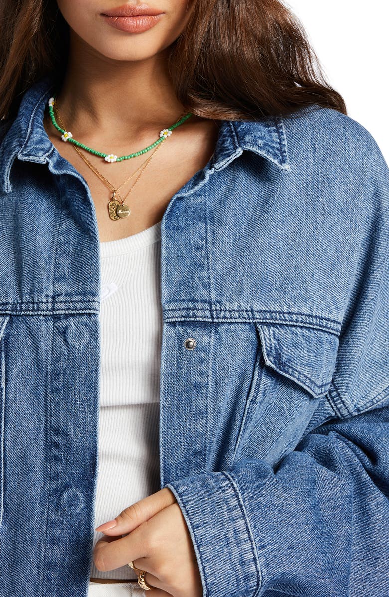 Roxy Main Character Oversize Denim Jacket, Alternate, color,