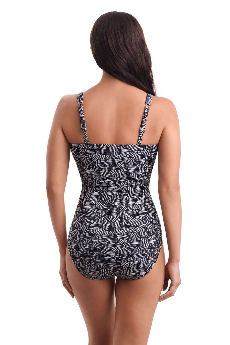 Shirred Bodice Tank Chlorine Resistant One-Piece Swimsuit, Alternate, color, Shifting Shape