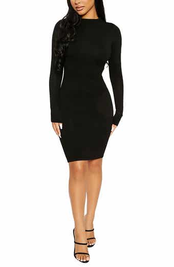 Naked Wardrobe Long Sleeve Minidress
