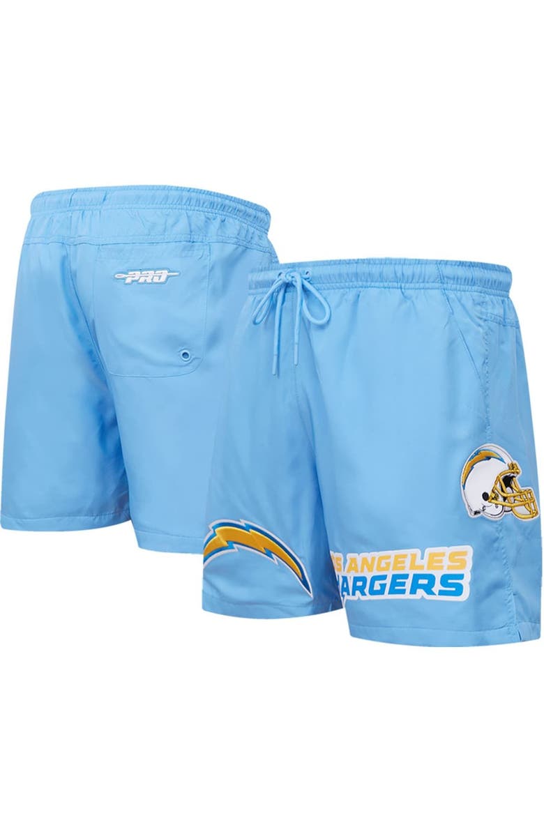 PRO STANDARD Men's Pro Standard Powder Blue Los Angeles Chargers Woven Shorts, Main, color, 