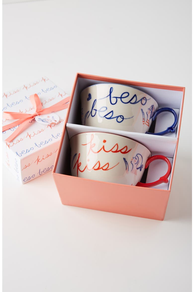 Anthropologie Libby VanderPloeg Set of 2 Mugs, Alternate, color, BLUE COMBO