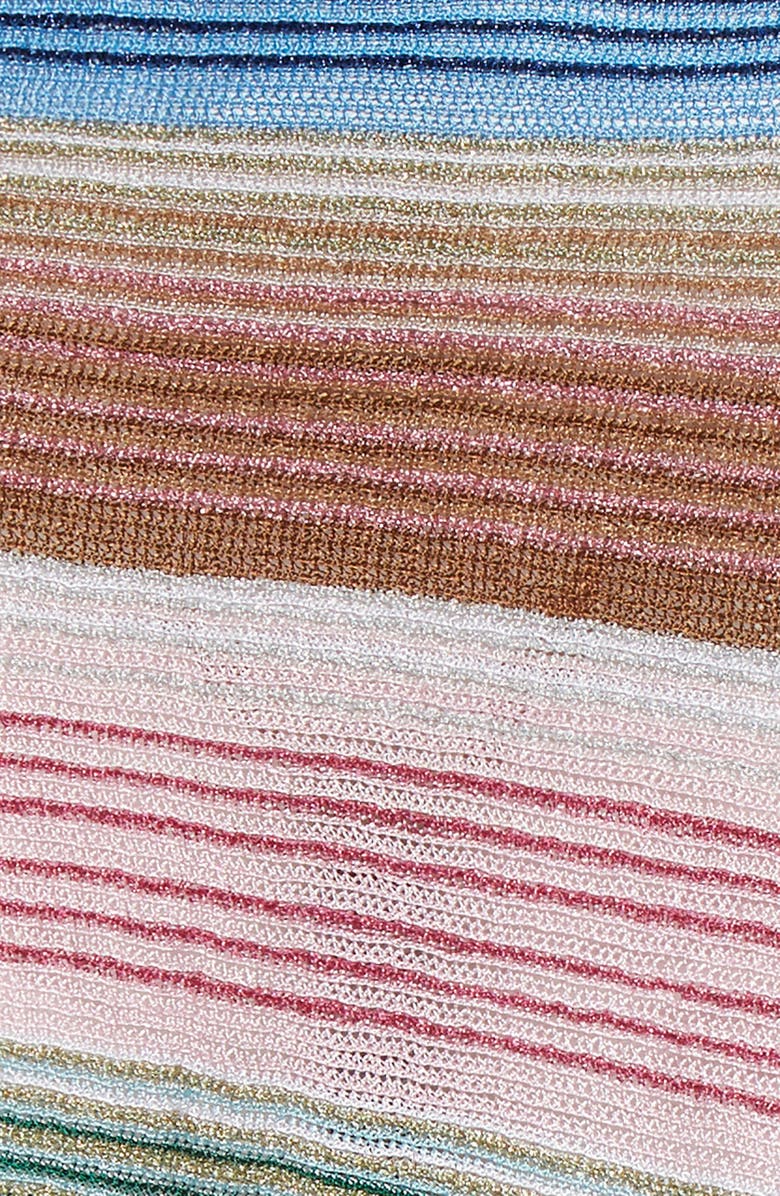 Missoni Metallic Stripe Fringe Trim Pareo, Alternate, color, 0001 White Multi