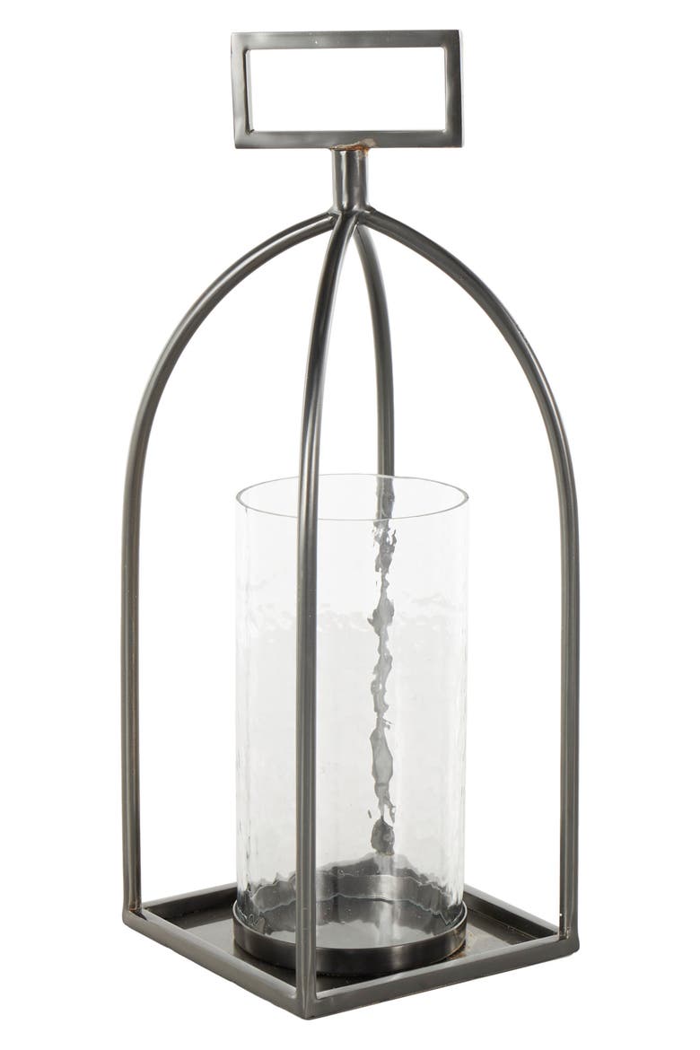 Metal Candle Lantern, Main, color, SILVER