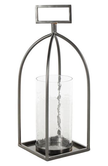 Vivian Lune Home Metal Candle Lantern In Silver