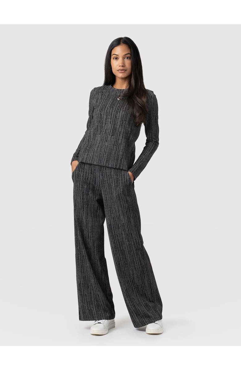 Saint + Sofia Keller Wide Leg Pant, Alternate, color, Grey/Black