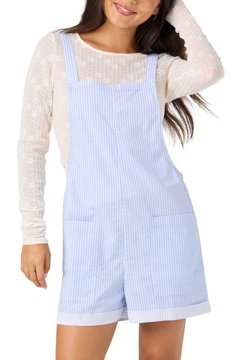Summerlin 2 Cotton & Linen Shortalls, Alternate, color, BLUE JELLY
